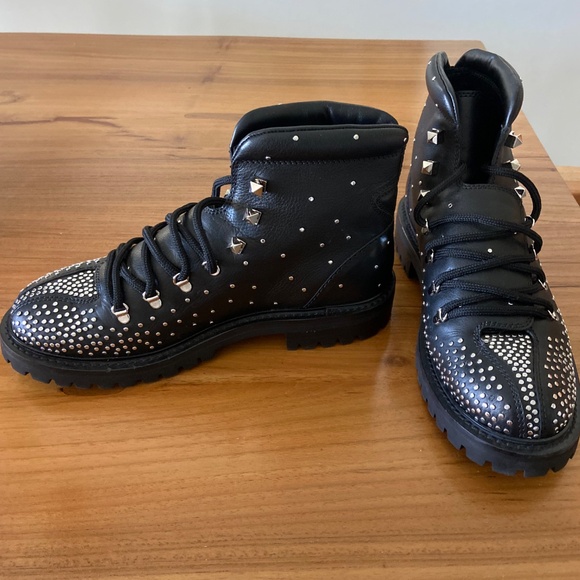 VALENTINO ROCKSTUD COMBAT BOOTS - Picture 2 of 3